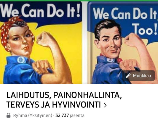 LAIHDUTUS, PAINONHALLINTA, TERVEYS JA HYVINVOINTI -Facebook ryhmä